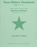 Texas history documents : America's history, volume 1, to 1877, third edition, Henretta, Brownlee, Brody, Ware, Johnson /