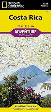 Costa Rica adventure travel map /