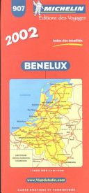 Benelux, carte routière et touristique : 2002, index des localités : 1:400 000--1 cm.=4 km. /