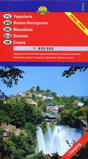 Yugoslavia, Bosnia-Herzegovina, Macedonia, Slovenia, Croatia 1:850 000 + camping : Jugoslawien, Bosnien-Herzegowina, Makedonien, Slowenien, Kroatien = Yougoslavie, Bosnie-Herzégovine, Macédoine, Slovénie, Croatie.