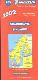 Scandinavie, Finlande, carte routière et touristique : 2002, index des localités : 1:1 500 000--1 cm.=15 km. /
