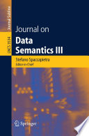 Journal on data semantics III /