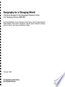 Geography for a changing world : a science strategy for the geographic research of the U.S. Geological Survey, 2005-2015 /