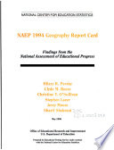 NAEP 1994 geography report card : findings from the National Assessment of Educational Progress /