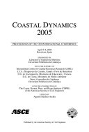 Coastal Dynamics 2005 : proceedings of the 5th International Conference, [April 4-8, 2005, Barcelona, Spain /
