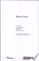 Marine lipids : proceedings of the symposium held in Brest, 19-20 November 1998 /