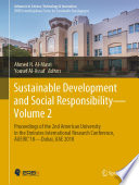Sustainable Development and Social Responsibility-Volume 2 : Proceedings of the 2nd American University in the Emirates International Research Conference, AUEIRC'18-Dubai, UAE 2018 /