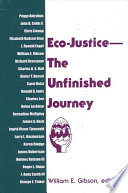 Eco-justice-- the unfinished journey /