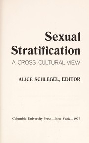 Sexual stratification : a cross-cultural view /