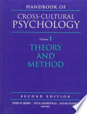 Handbook of cross-cultural psychology.