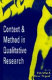 Context and method in qualitative research /