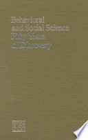 Behavioral and social science : fifty years of discovery : in commemoration of the fiftieth anniversary of the "Ogburn report," Recent social trends in the United States /