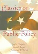 Classics of public policy /