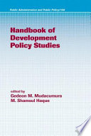 Handbook of development policy studies /