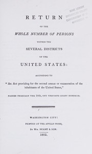 Return of the whole number of persons within the several districts of the United States : Second census /