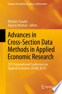 Advances in Cross-Section Data Methods in Applied Economic Research : 2019 International Conference on Applied Economics (ICOAE 2019) /