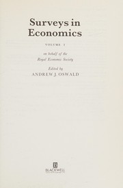 Surveys in economics /