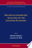Macroeconometric modeling of Japan /