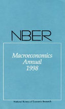 NBER macroeconomics annual 1998 /