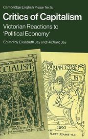 Critics of capitalism : Victorian reactions to 'political economy' /