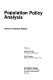 Population policy analysis : issues in American politics /