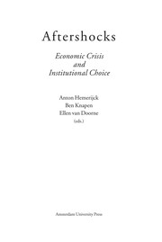 Aftershocks : economic crisis and institutional choice /