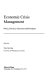 Economic crisis management : theory, practice, outcomes and prospects /