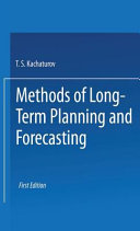 Methods of long-term planning and forecasting : proceedings of a conference /