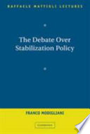 The Debate over stabilization policy /