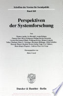 Perspektiven der Systemforschung /