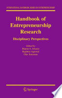 Handbook of entrepreneurship research.