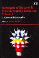 Handbook of research in entrepreneurship education /
