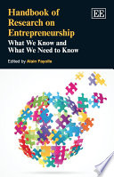 Handbook of research on entrepreneurship : what we know and what we need to know /