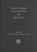 Early modern conceptions of property /