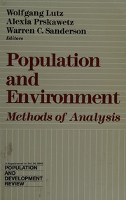 Population and environment : methods of analysis /