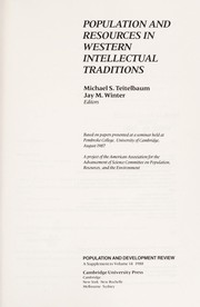 Population and resources in Western intellectual traditions /