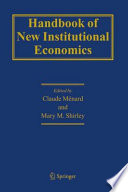 Handbook of new institutional economics /