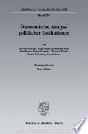 Ökonomische Analyse politischer Institutionen /