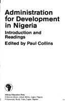 Administration for development in Nigeria : introduction and readings /