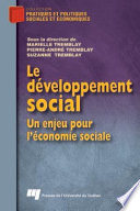 Le developpement social : un enjeu pour l'economie sociale /