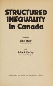 Structured inequality in Canada /