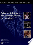 Private solutions for infrastructure in Honduras /