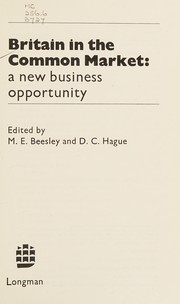 Britain in the Common Market : a new business opportunity /