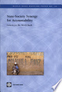 State-society synergy for accountability : lessons for the World Bank.
