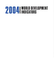 World development indicators 2004.