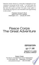 Peace Corps, the great adventure.