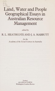 Land, water, and people : geographical essays in Australian resource management /