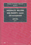 Inequality, welfare and poverty : theory and measurement /
