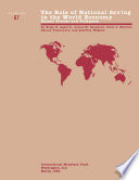 The Role of national saving in the world economy : recent trends and prospects /