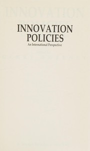 Innovation policies : an international perspective /